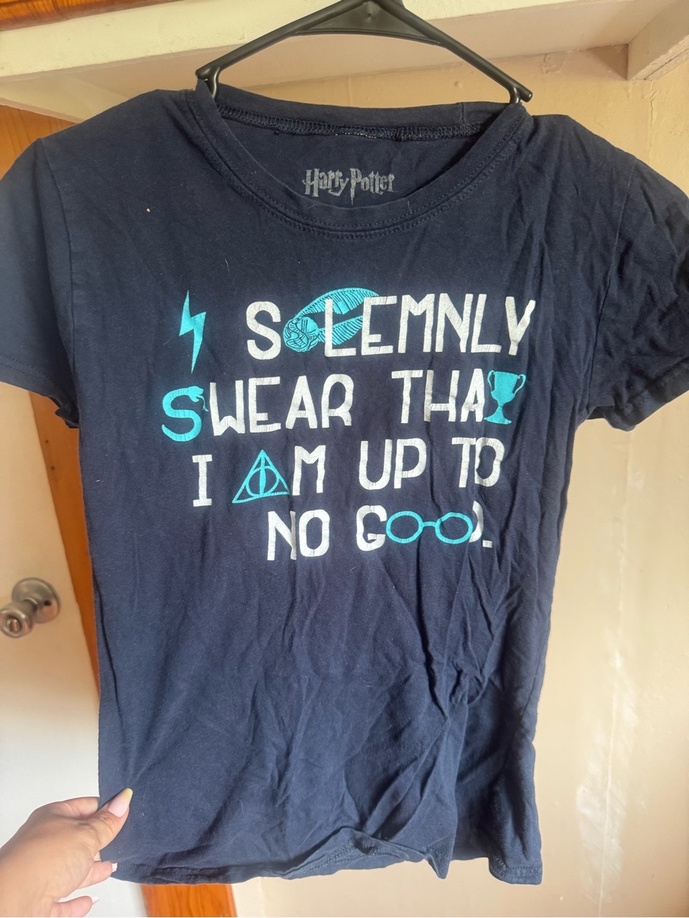 Warner Bros. Navy "I Solemnly Swear" Graphic Tee Harry Potter